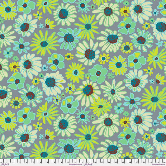Kaffe Fassett Collective August 2024 - Bloomers in Grey - Free Spirit (Pre-order: Aug 2024)