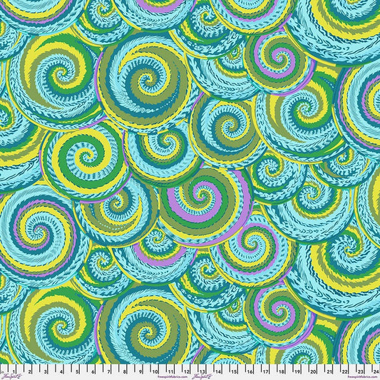 Kaffe Fassett Collective Spring 2024 - Curly Baskets in Green - Free Spirit