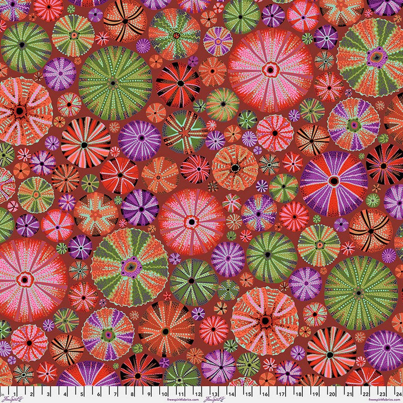 Kaffe Fassett Collective August 2024 - Urchins in Red - Free Spirit (Pre-order: Aug 2024)