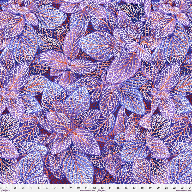 Kaffe Fassett Collective August 2024 - Fittonia in Blue - Free Spirit (Pre-order: Aug 2024)