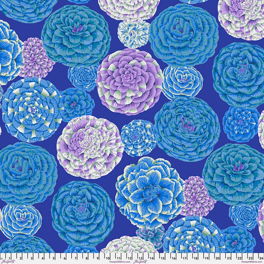 Kaffe Fassett Collective August 2024 - Japonica in Blue - Free Spirit (Pre-order: Aug 2024)