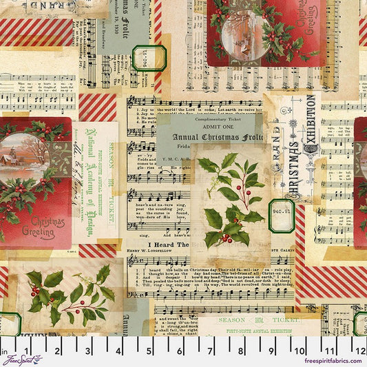 Holidays Past - Holiday Collage in Multi - Tim Holtz - Free Spirit (Pre-order: June 2024)