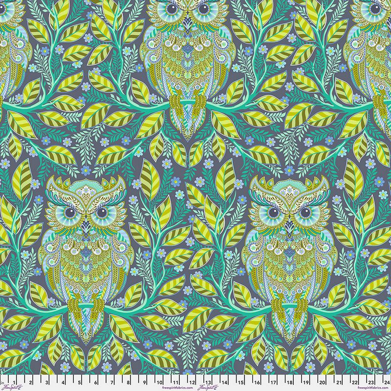 Full Moon Forest II - Hootie Patootie in Starlight - Tula Pink - Free Spirit