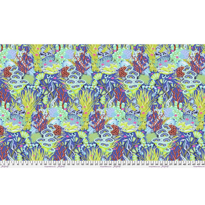 Floral Reef - Reef What You Want in Marine - Tula Pink - Free Spirit (Pre-order: May 2026) - Dinkydoo Fabrics