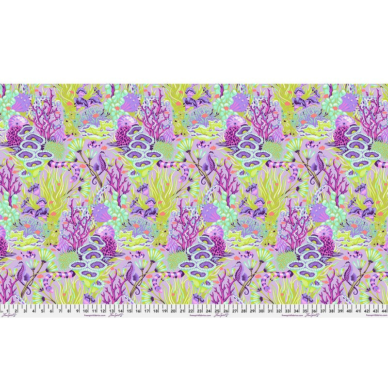 Floral Reef - Reef What You Want in Ultraviolet - Tula Pink - Free Spirit (Pre-order: May 2026) - Dinkydoo Fabrics