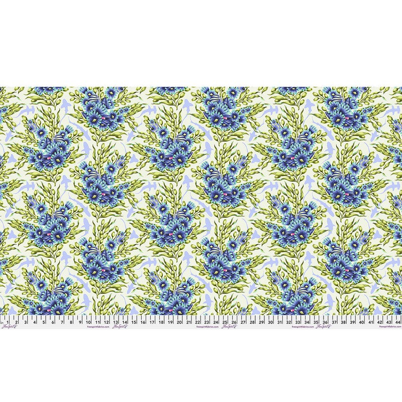 Floral Reef - Shadow Sharks in Marine - Tula Pink - Free Spirit (Pre-order: May 2026) - Dinkydoo Fabrics