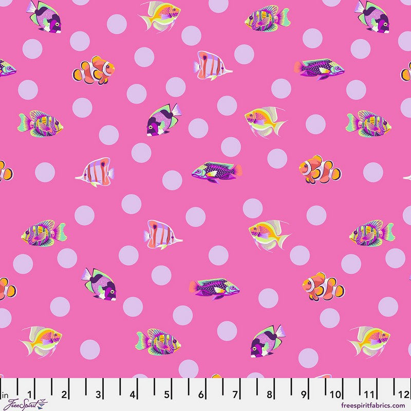 Floral Reef - School Crossing in Delphine - Tula Pink - Free Spirit (Pre-order: May 2026) - Dinkydoo Fabrics