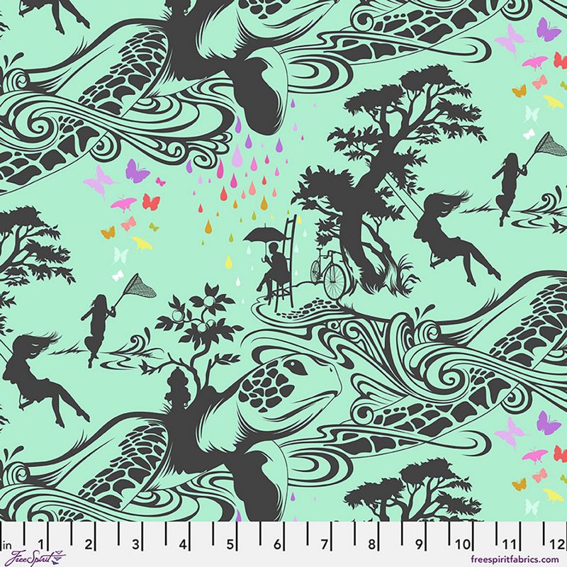 Prince Charming Deja Vu - Turtle Bay in Sweetmint - Tula Pink - Free Spirit (Pre-order: Aug 2026)