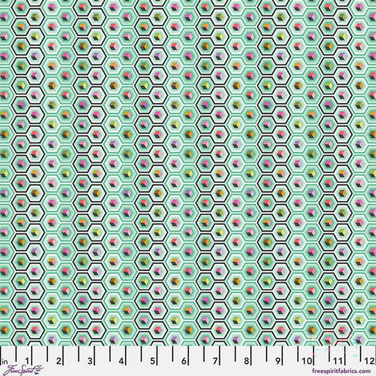 Prince Charming Deja Vu - Hexbox in Sweetmint - Tula Pink - Free Spirit (Pre-order: Aug 2026)