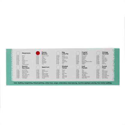 Konfetti 8 Pack - Peony Blooms - Cotton 50wt 547yd (500m) - WonderFil Specialty Threads (Pre-order: Jan 2026)