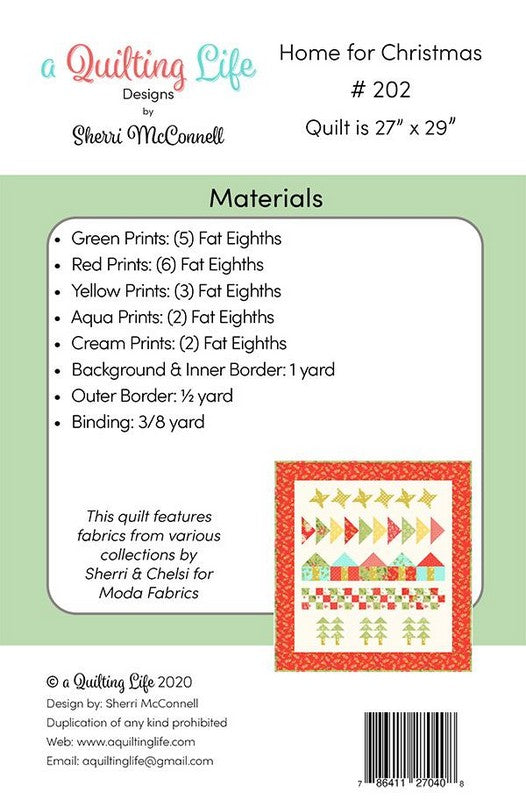 Home for Christmas Quilt Pattern - A Quilting Life