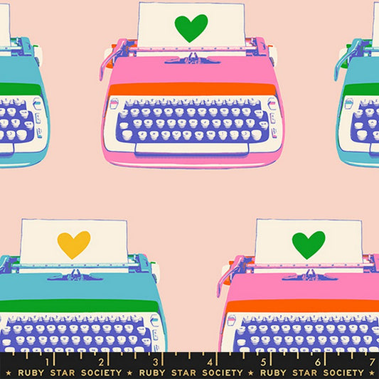 Best Day Ever - Typewriters in Vintage Pink - Melody Miller - Ruby Star Society (Pre-order: Jan 2026)