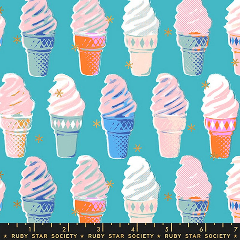 Best Day Ever - Ice Cream in Turquoise METALLIC - Melody Miller - Ruby Star Society (Pre-order: Jan 2026)