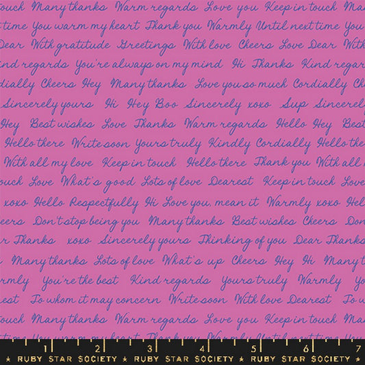 Salutations - Hello Goodbye in Heliotrope - Rashida Colman-Hale - Ruby Star Society