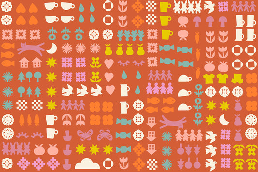 Paper Cuts 2 RS1107-14 - Persimmon - Ruby Star Society