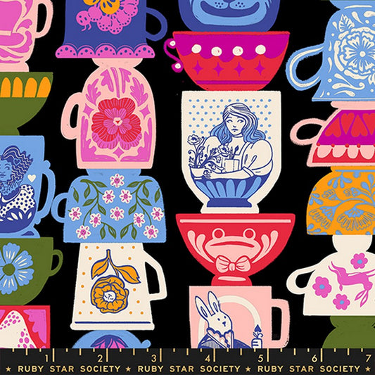 Hello Alice - Tea Party in Black - Sarah Watts - Ruby Star Society (Pre-order: Jan 2026)