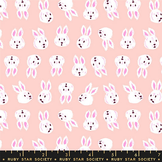 Hello Alice - Rushing Rabbit in Vintage Pink - Sarah Watts - Ruby Star Society