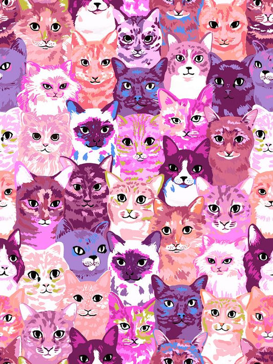Oops! Al Cats 108" Wideback - Pink - Sarah Watts - Ruby Star Society (Pre-order: June 2027)