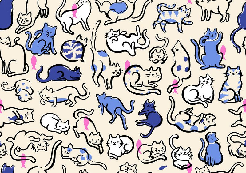 Oops! All Cats - Schmitties in Lindley Blue - Sarah Watts - Ruby Star Society (Pre-order: June 2027)