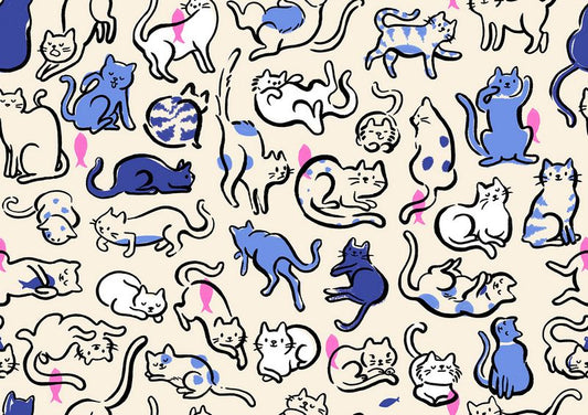 Oops! All Cats - Schmitties in Lindley Blue - Sarah Watts - Ruby Star Society (Pre-order: June 2027)