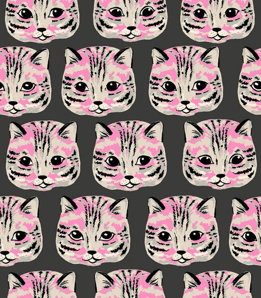 Oops! All Cats - CANVAS Meow Meow in Soft Black - Sarah Watts - Ruby Star Society (Pre-order: June 2027)