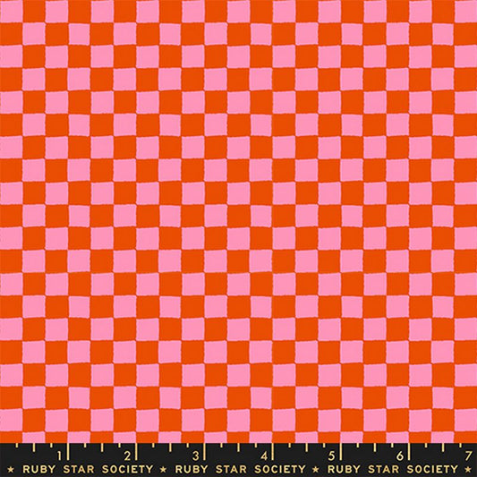 1-800-Calico - Block Print in Warm Red - Alexia Abegg - Ruby Star Society (Pre-order: Nov 2026)