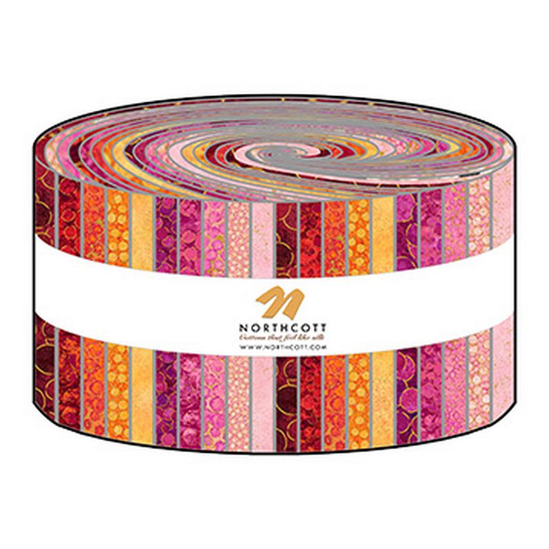 Shimmer Metallic Precuts - Jelly Roll - Bubble Gum/Tutti Fruit - Northcott (Pre-order: Mar 2026)