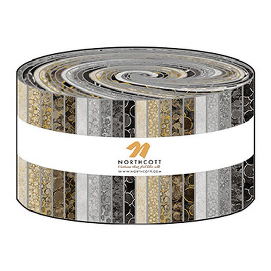 Shimmer Metallic Precuts - Jelly Roll - Desert Sand/City Fog - Northcott (Pre-order: Mar 2026)