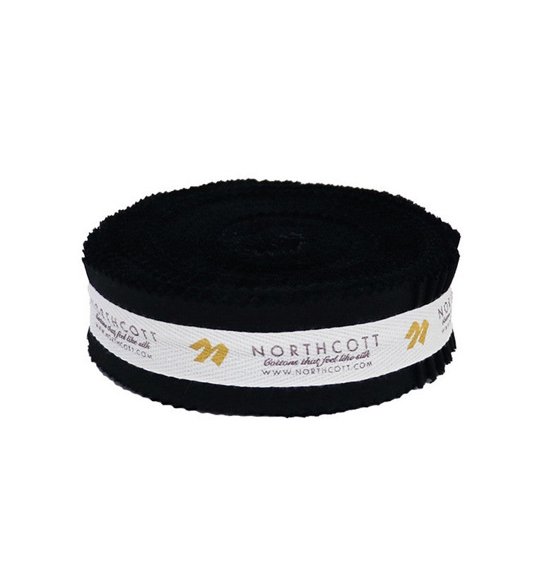 Colorworks Precuts - Mini Jelly Roll - Black - Northcott (Pre-order: Nov 2025)