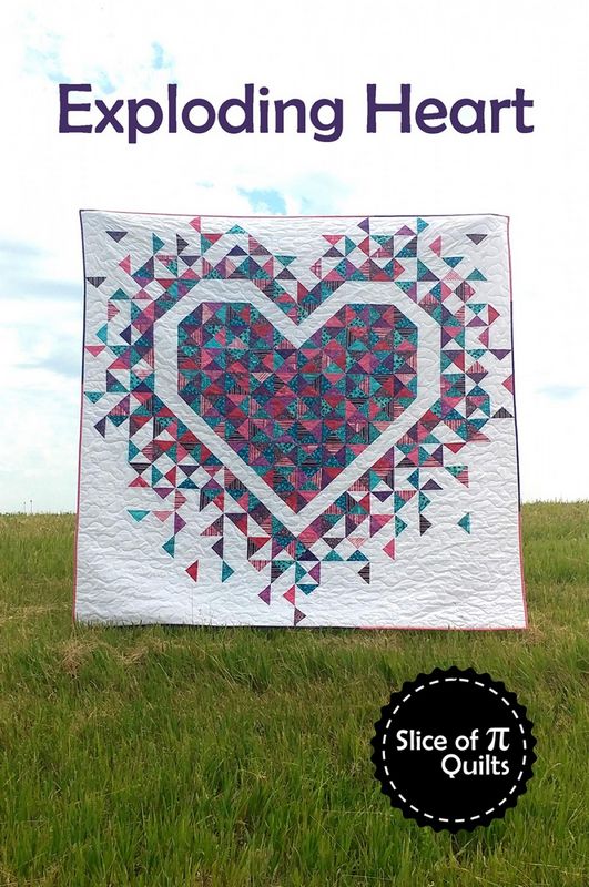 Exploding Heart Quilt Pattern - Slice of Pi Quilts (Pre-order: Jan 2026)