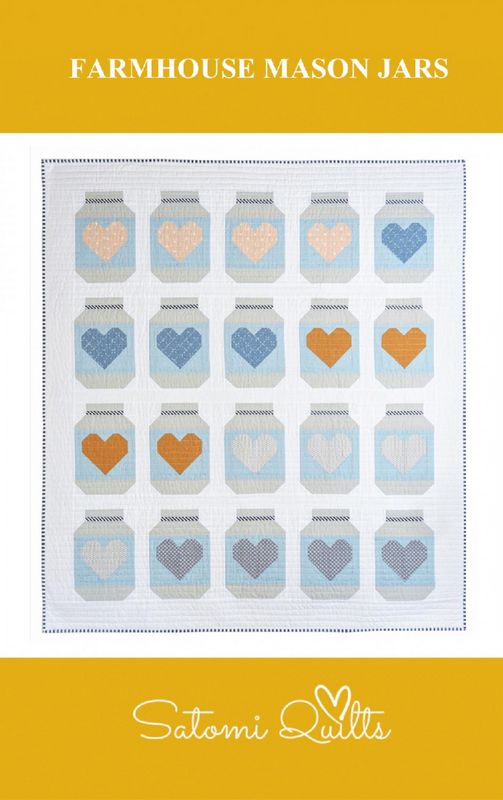 Farmhouse Mason Jars Quilt Pattern - Satomi Quilts (Pre-order: July 2024)