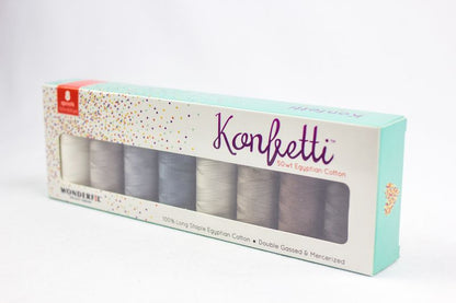 Konfetti 8 Pack - Sand and Seaglass - Cotton 50wt 547yd (500m) - WonderFil Specialty Threads (Pre-order: Jan 2026)
