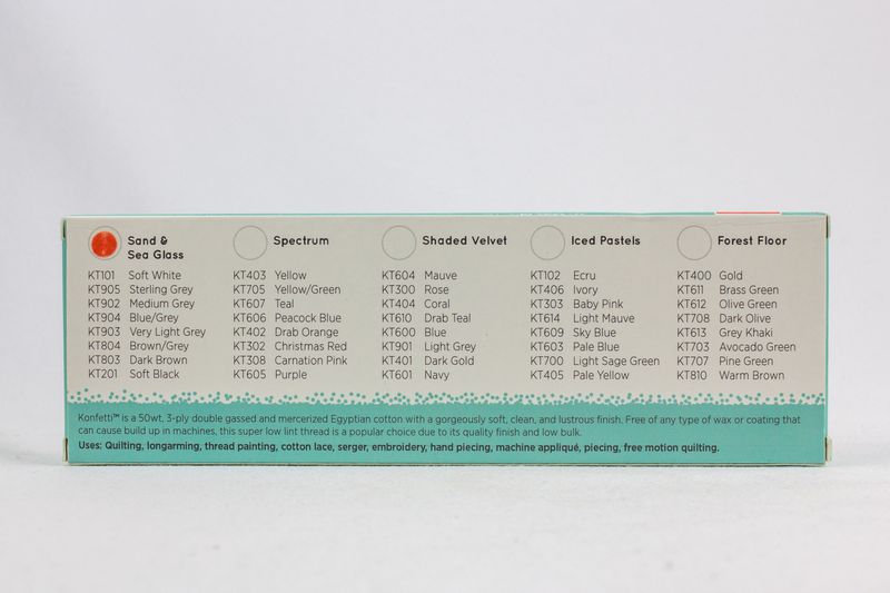 Konfetti 8 Pack - Sand and Seaglass - Cotton 50wt 547yd (500m) - WonderFil Specialty Threads (Pre-order: Jan 2026)