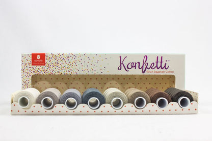 Konfetti 8 Pack - Sand and Seaglass - Cotton 50wt 547yd (500m) - WonderFil Specialty Threads (Pre-order: Jan 2026)