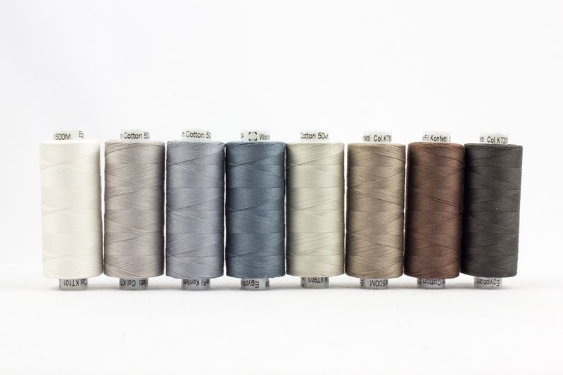 Konfetti 8 Pack - Sand and Seaglass - Cotton 50wt 547yd (500m) - WonderFil Specialty Threads (Pre-order: Jan 2026)