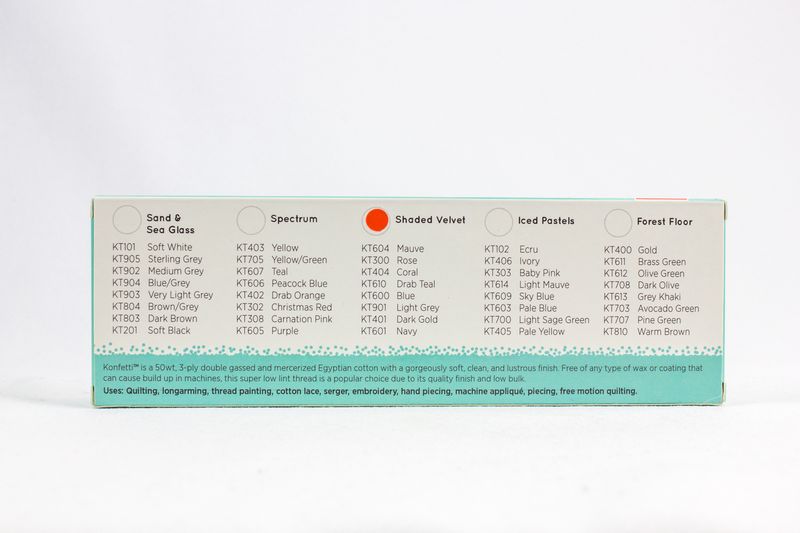 Konfetti 8 Pack - Shaded Velvet - Cotton 50wt 547yd (500m) - WonderFil Specialty Threads (Pre-order: Feb 2026)