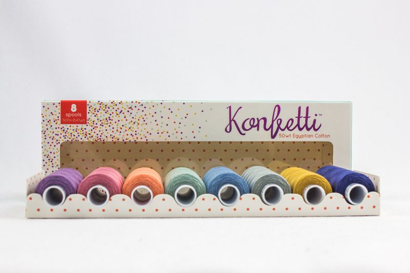 Konfetti 8 Pack - Shaded Velvet - Cotton 50wt 547yd (500m) - WonderFil Specialty Threads (Pre-order: Feb 2026)