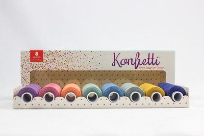 Konfetti 8 Pack - Shaded Velvet - Cotton 50wt 547yd (500m) - WonderFil Specialty Threads (Pre-order: Feb 2026)