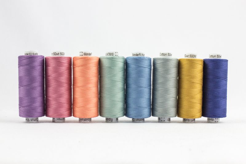Konfetti 8 Pack - Shaded Velvet - Cotton 50wt 547yd (500m) - WonderFil Specialty Threads (Pre-order: Feb 2026)