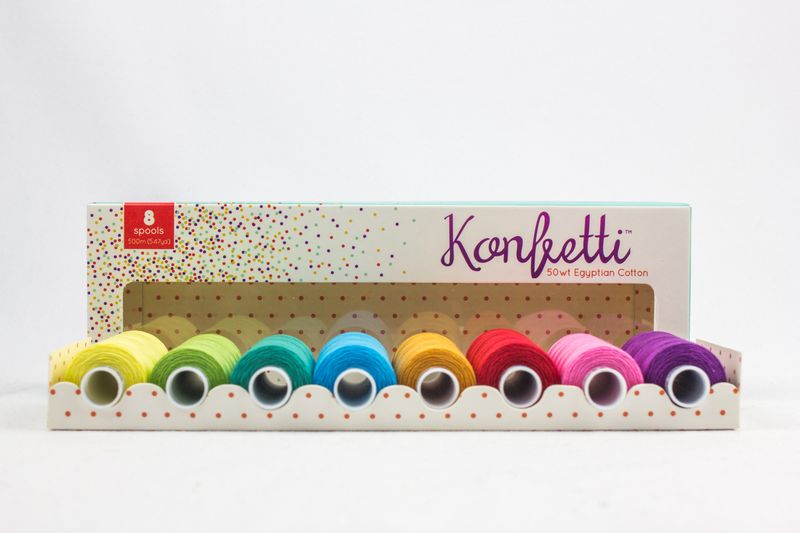 Konfetti 8 Pack - Spectrum - Cotton 50wt 547yd (500m) - WonderFil Specialty Threads (Pre-order: Jan 2026)