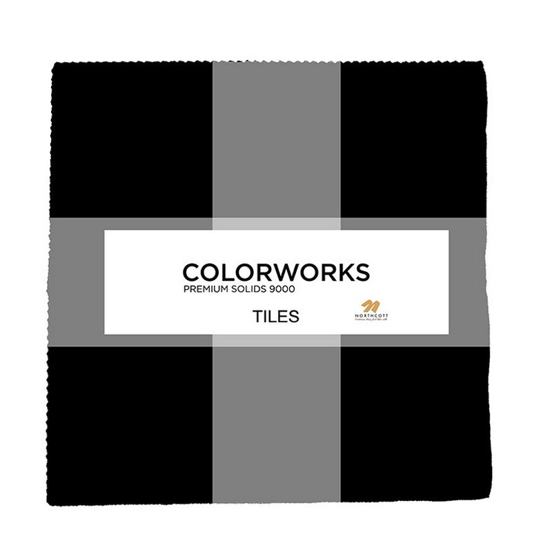 Colorworks Precuts - Layer Cake - Black - Northcott (Pre-order: Nov 2025)