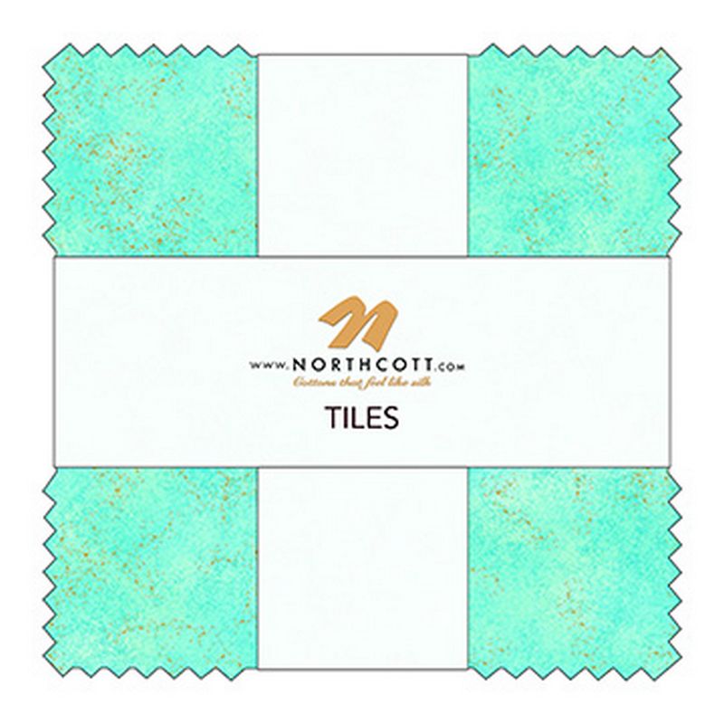 Shimmer Metallic Precuts - Layer Cake - Lagoon/Peacock - Northcott (Pre-order: Mar 2026)