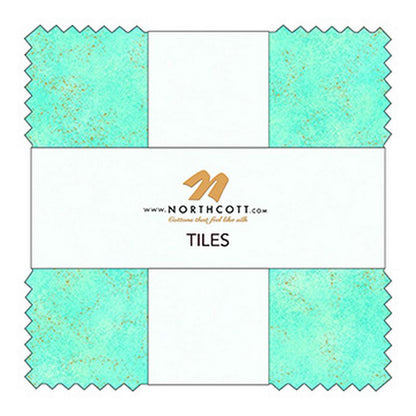 Shimmer Metallic Precuts - Layer Cake - Lagoon/Peacock - Northcott (Pre-order: Mar 2026)