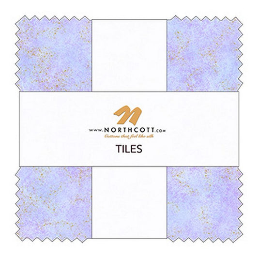 Shimmer Metallic Precuts - Layer Cake - Pansy/Deep Sea - Northcott (Pre-order: Mar 2026)