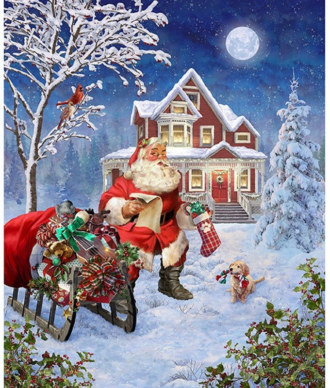 Santa's Arrival - Panel V5206-597 in December - Hoffman