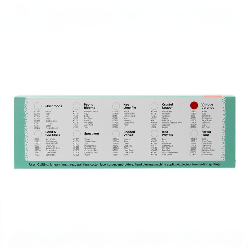 Konfetti 8 Pack - Vintage Veranda - Cotton 50wt 547yd (500m) - WonderFil Specialty  (Pre-order: Jan 2026)