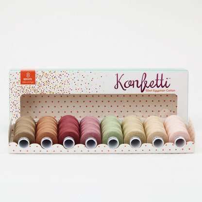 Konfetti 8 Pack - Vintage Veranda - Cotton 50wt 547yd (500m) - WonderFil Specialty  (Pre-order: Jan 2026)