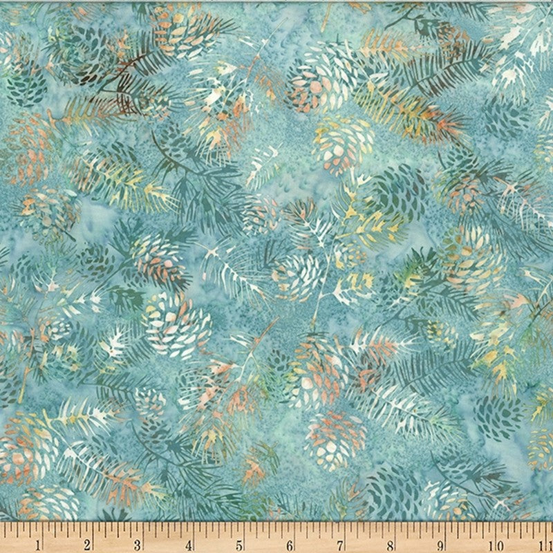 Bali Batiks - Misty Shores W2568-41 in Aqua - Hoffman Fabrics (Pre-order: Aug 2024)