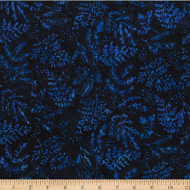 Bali Batiks - Wild Berry Jam W2570-215 in Black Blue - Hoffman Fabrics (Pre-order: Aug 2024)