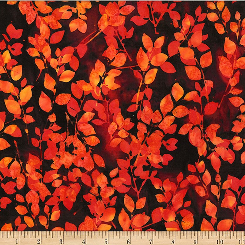 Bali Batiks - 2585-67 in Flame - Hoffman Fabric